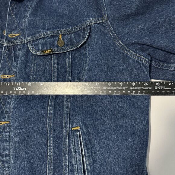 Vintage Lee Storm Rider Jacket Mens Size XXL Wool Blanket Lined Denim Jean USA - Picture 9 of 10